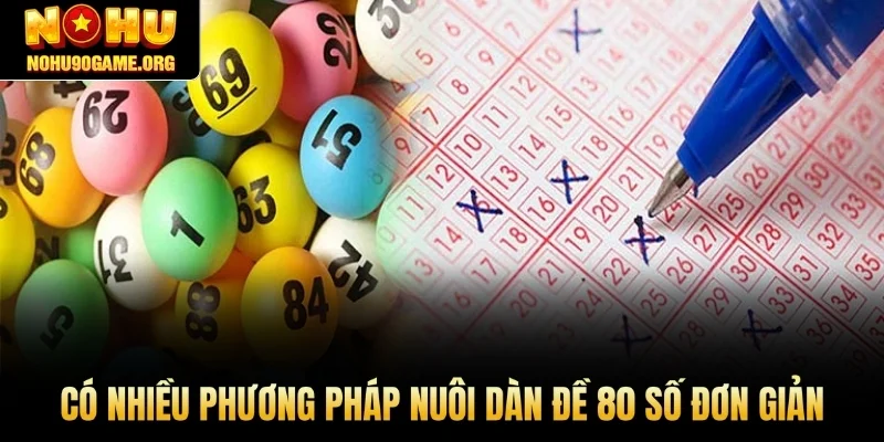 Có nhiều phương pháp nuôi dàn đề 80 số đơn giản